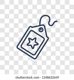 Tag icon. Trendy linear Tag logo concept on transparent background from User Interface and Web Navigation collection