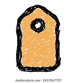 Tag icon. User interface concept. Tag doodle hand drawn icon. User interface icon hand drawing sketch symbol