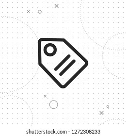 Tag icon, vector best line icon on texture background , EPS 10
