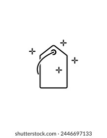 tag icon, vector best line icon.