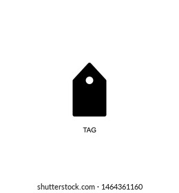 tag icon vector black design
