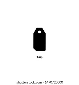 tag icon vector black design