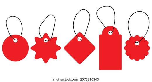 Tag icon. Vector empty price tags. Yellow price tags PNG. Template of price tags, labels, tags PNG. Blank travel voucher, price tag sticker, airplane pass label. Empty discount guarantee lottery. 