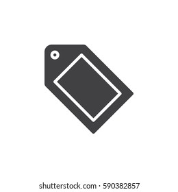 Tag icon vector, filled flat sign, solid pictogram isolated on white. Symbol, logo illustration. Pixel perfect
