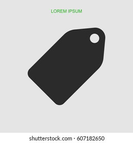 tag icon, vector illustration. Flat design eps 10