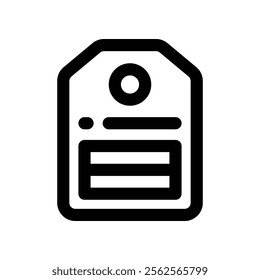 tag icon. vector line icon for your website, mobile, presentation, and logo design.