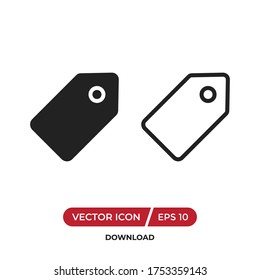 Tag icon vector. Price tag sign