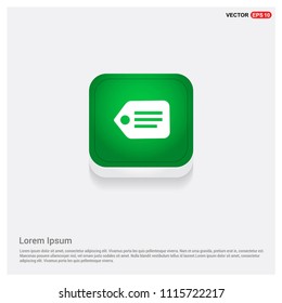 Tag IconGreen Web Button - Free vector icon