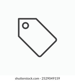 Tag icons set. filled and line illustration