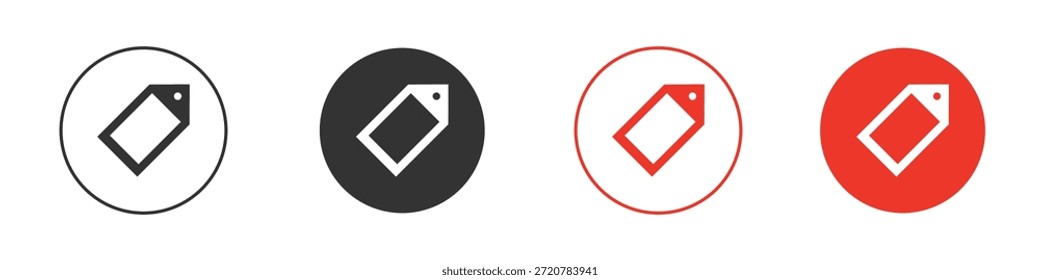 Ilustración vectorial de silueta plana simple de iconos de etiqueta
