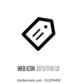 Tag isolated minimal single flat linear icon for application and info-graphic. Sale line vector icon for websites and mobile minimalistic flat design.