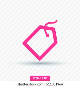 Tag isolated minimal single flat linear icon for application and info-graphic. Sale line vector icon for websites and mobile minimalistic flat design.