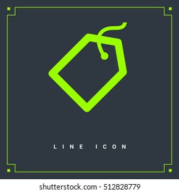 Tag isolated minimal single flat linear icon for application and info-graphic. Sale line vector icon for websites and mobile minimalistic flat design.
