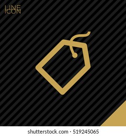 Tag isolated minimal single flat linear icon for application and info-graphic. Sale line vector icon for websites and mobile minimalistic flat design.