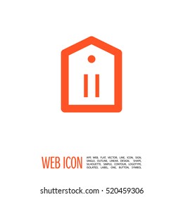 Tag isolated minimal single flat linear icon for application and info-graphic. Sale line vector icon for websites and mobile minimalistic flat design.