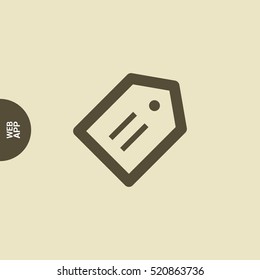 Tag isolated minimal single flat linear icon for application and info-graphic. Sale line vector icon for websites and mobile minimalistic flat design.