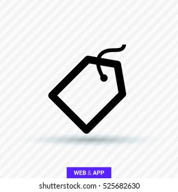 Tag isolated minimal single flat linear icon for application and info-graphic. Sale line vector icon for websites and mobile minimalistic flat design.