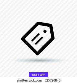Tag isolated minimal single flat linear icon for application and info-graphic. Sale line vector icon for websites and mobile minimalistic flat design.