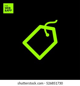 Tag isolated minimal single flat linear icon for application and info-graphic. Sale line vector icon for websites and mobile minimalistic flat design.