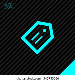 Tag isolated minimal single flat linear icon for application and info-graphic. Sale line vector icon for websites and mobile minimalistic flat design.