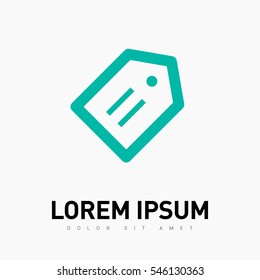 Tag isolated minimal single flat linear icon for application and info-graphic. Sale line vector icon for websites and mobile minimalistic flat design.