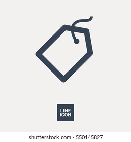 Tag isolated minimal single flat linear icon for application and info-graphic. Sale line vector icon for websites and mobile minimalistic flat design.