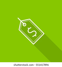 Tag isolated minimal single flat linear icon for application and info-graphic. Sale line vector icon for websites and mobile minimalistic flat design.