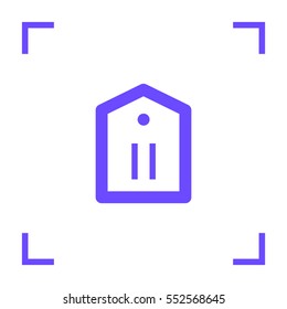 Tag isolated minimal single flat linear icon for application and info-graphic. Sale line vector for websites and mobile minimalistic design.