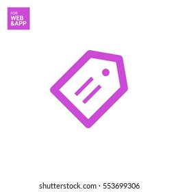 Tag isolated minimal single flat linear icon for application and info-graphic. Sale line vector icon for websites and mobile minimalistic flat design.