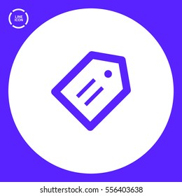 Tag isolated minimal single flat linear icon for application and info-graphic. Sale line vector icon for websites and mobile minimalistic flat design.