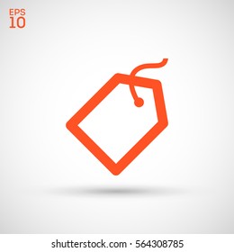Tag isolated minimal single flat linear icon for application and info-graphic. Sale line vector icon for websites and mobile minimalistic flat design.