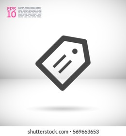 Tag isolated minimal single flat linear icon for application and info-graphic. Sale line vector icon for websites and mobile minimalistic flat design.