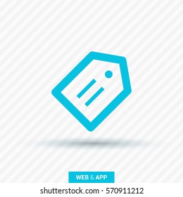 Tag isolated minimal single flat linear icon for application and info-graphic. Sale line vector icon for websites and mobile minimalistic flat design.
