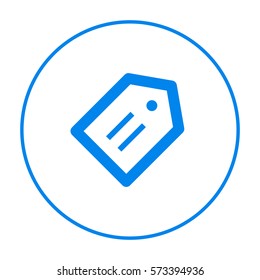 Tag isolated minimal single flat linear icon for application and info-graphic. Sale line vector icon for websites and mobile minimalistic flat design.