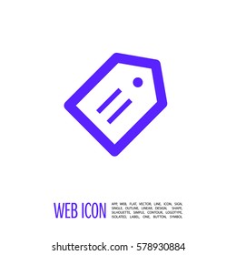 Tag isolated minimal single flat linear icon for application and info-graphic. Sale line vector icon for websites and mobile minimalistic flat design.