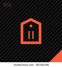 Tag isolated minimal single flat linear icon for application and info-graphic. Sale line vector icon for websites and mobile minimalistic flat design.