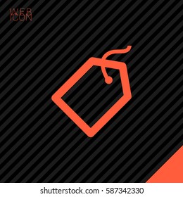 Tag isolated minimal single flat linear icon for application and info-graphic. Sale line vector icon for websites and mobile minimalistic flat design.