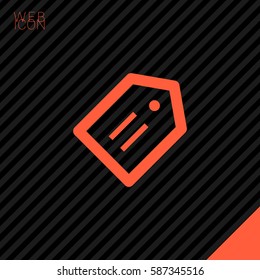 Tag isolated minimal single flat linear icon for application and info-graphic. Sale line vector icon for websites and mobile minimalistic flat design.