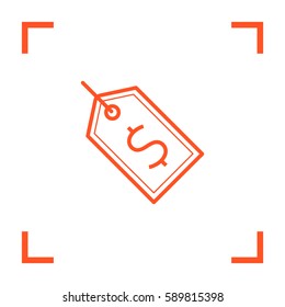 Tag isolated minimal single flat linear icon for application and info-graphic. Sale line vector icon for websites and mobile minimalistic flat design.