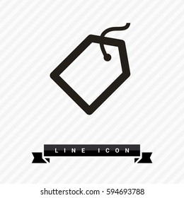 Tag isolated minimal single flat linear icon for application and info-graphic. Sale line vector icon for websites and mobile minimalistic flat design.