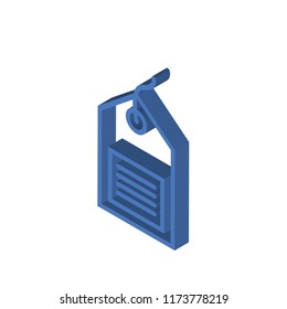 Tag isometric left top view 3D icon