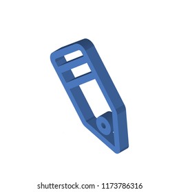 Tag isometric left top view 3D icon