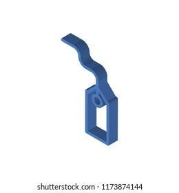 Tag isometric left top view 3D icon