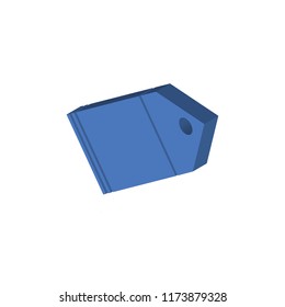 Tag isometric left top view 3D icon