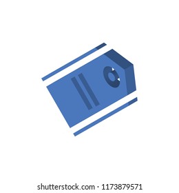 Tag isometric left top view 3D icon