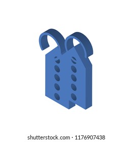 Tag isometric left top view 3D icon