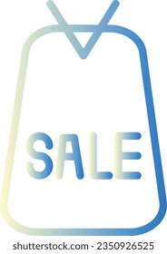 Tag Label Badges Gradient Line Icon