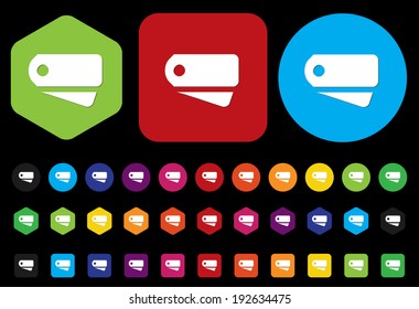 Tag label button
