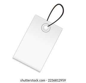 Tag label discount sale template isolated on white background. Vector flat graphic design element concept illustration