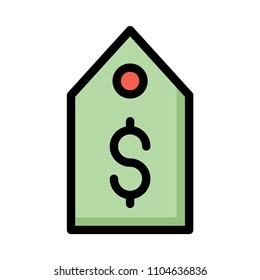 tag label dollar 